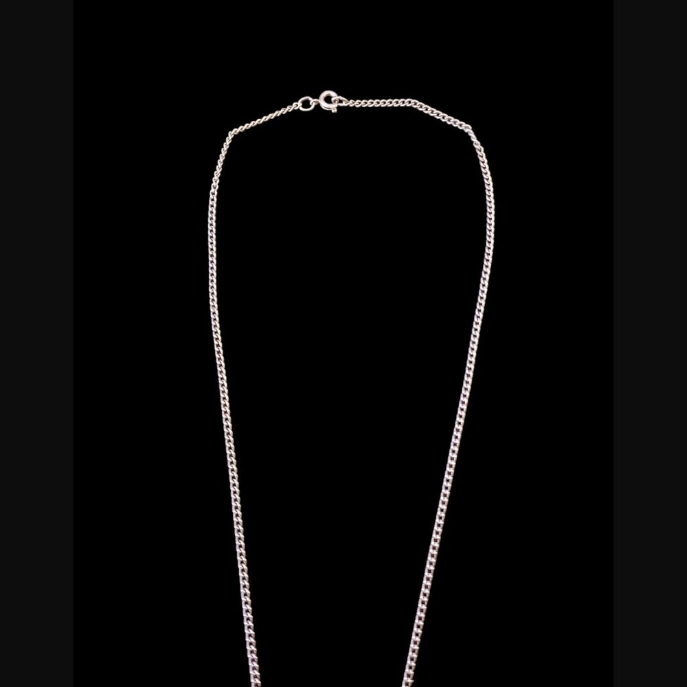 Vintage Avon Park East Collection Silver Tone Green Glass Stone Necklace 22" - Picture 5 of 7